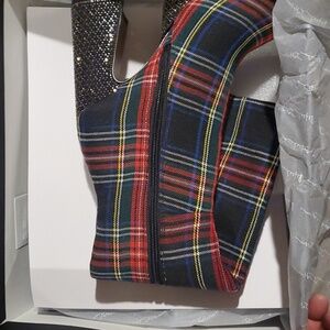 Betsy Johnson Black Plaid Valeria Boot